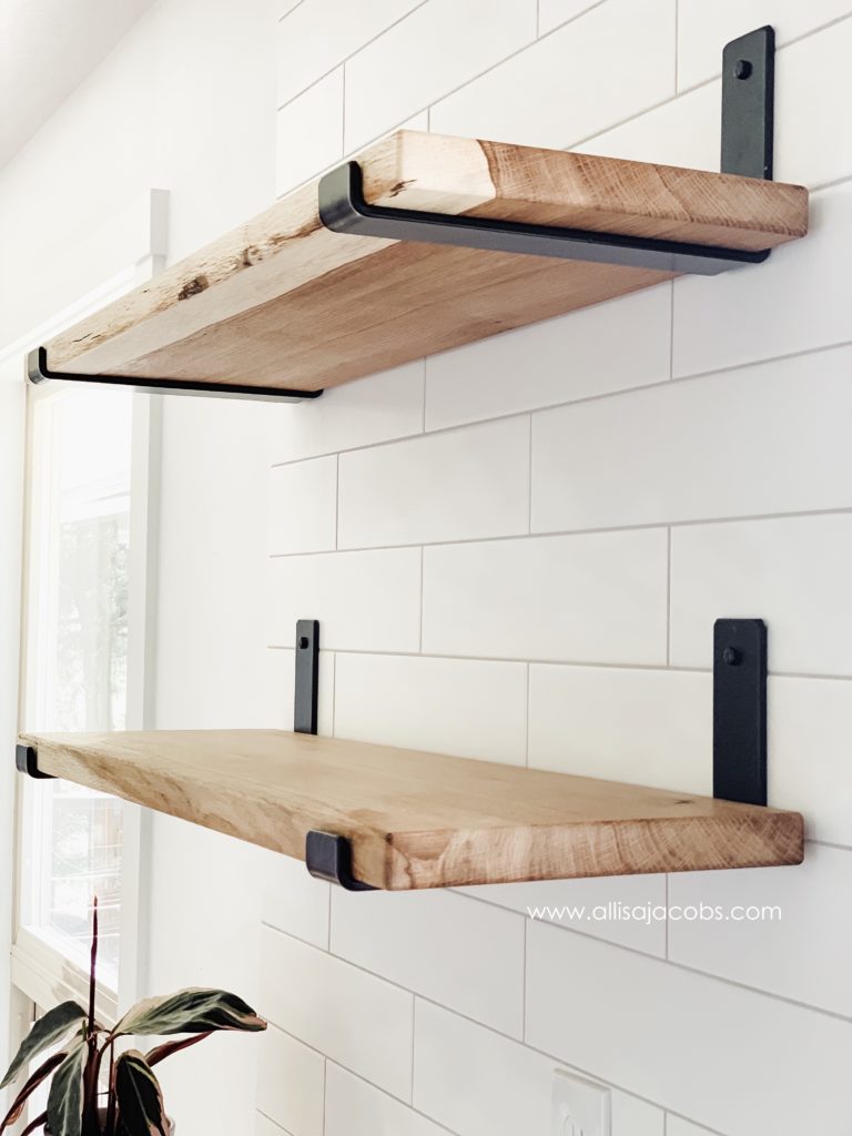 Diy Wood Shelf Tutorial, Metal And Wood Shelves