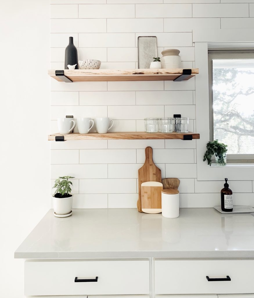 Diy Wood Shelf Tutorial, How To Build Open Shelving In Kitchen