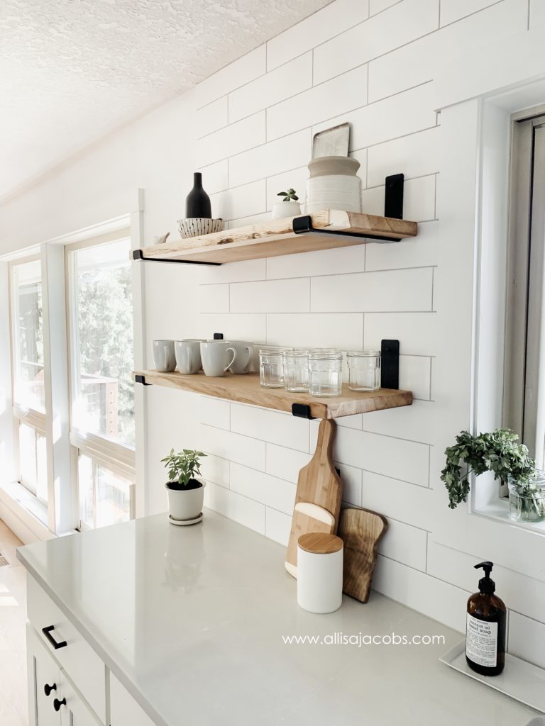 kitchen open shelving