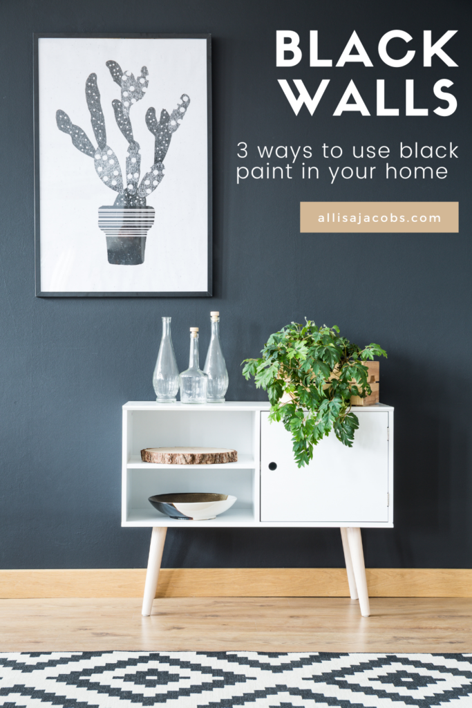 3 Simple Ways to Use Black Wall Paint in Your Home allisa jacobs