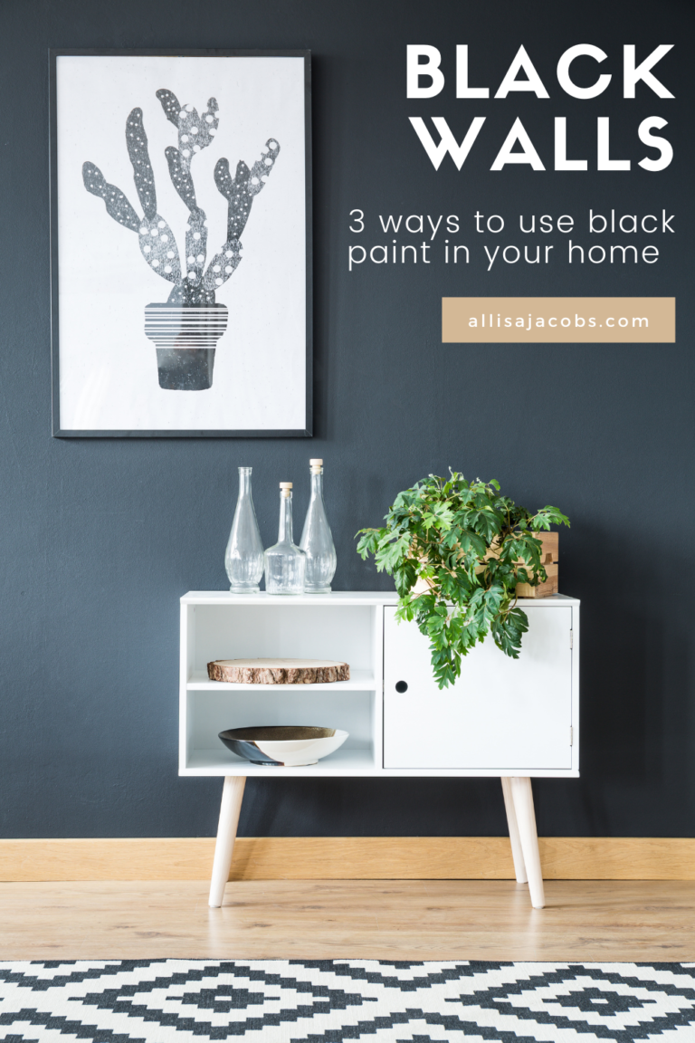 3 Simple Ways to Use Black Wall Paint in Your Home allisa jacobs
