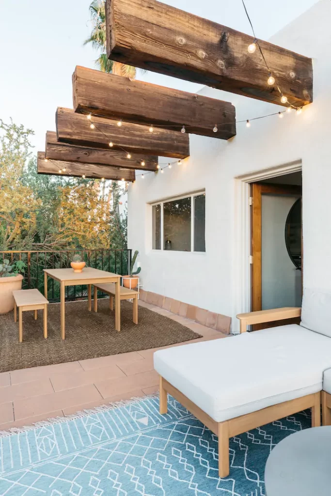 boho style outdoor space