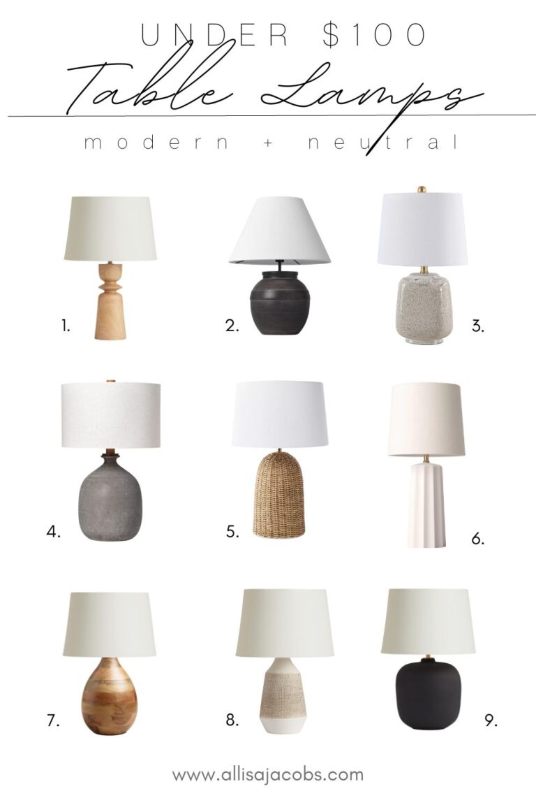 modern table lamps