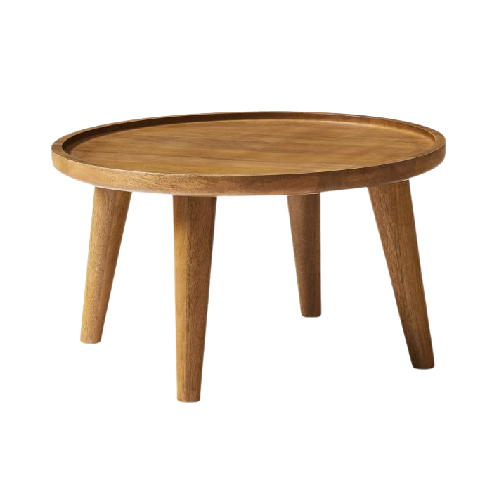 round wood coffee table