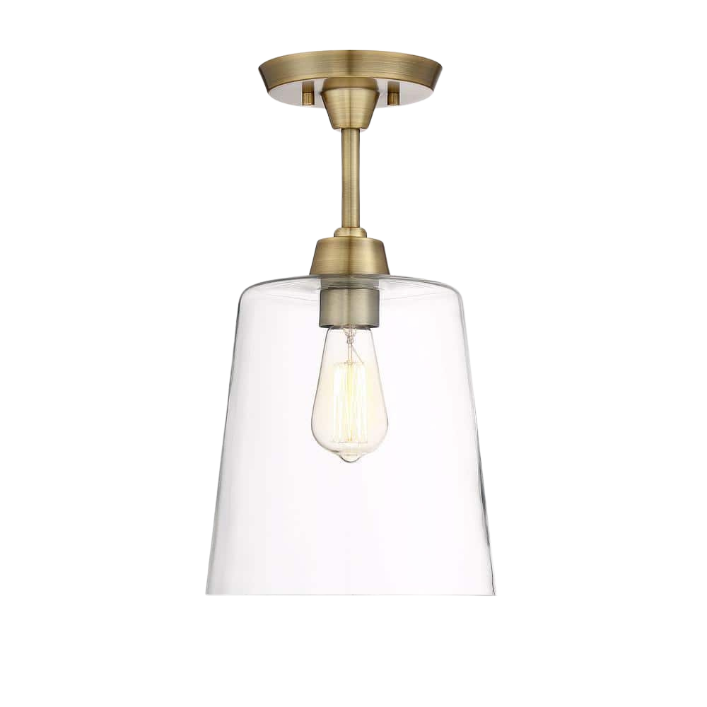 brass flush mount light