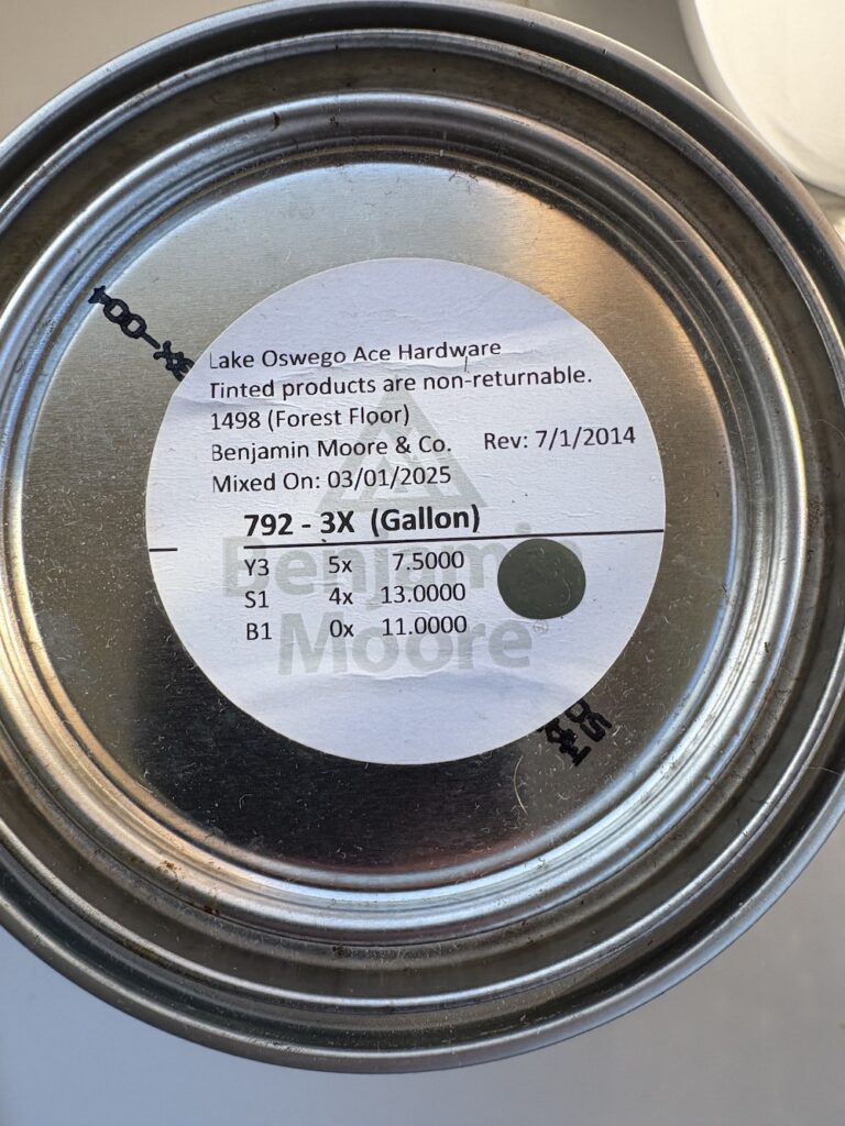 benjamin moore forest floor advance cabinet paint